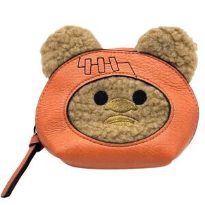 Star Wars Ewok Wicket Inspired Vegan Leather Zip Wallet, Change Purse - New